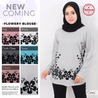Kaos Muslim/Baju Muslim/Pakaian Muslim Wanita Motif Flowery Blouse