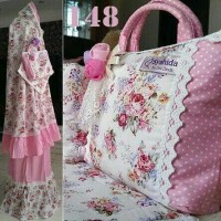 mukena katun jepang shabby chic asli bahan adem halus mukena bali