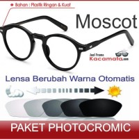 Jual Kacamata Moscot + Lensa Photocromic Minus/Baca Frame Pria/Cewek Bulat Murah