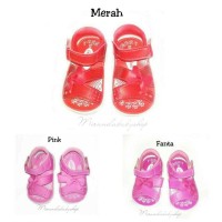 Jual Sepatu sandal anak perempuan babykiddies BUNGA sol karet bunyi Murah