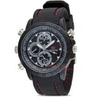 Spy Cam Model Jam Tangan Arloji Sport Tali Karet/Jam Tangan Kamera 8Gb