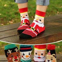 Jual kaos kaki anak natal christmas laki perempuan 6 - 12 tahun Murah