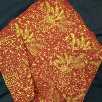 Batik Batak /Medan, motif Sumut Kelapa Sawit merah kuning