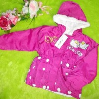 jaket bulu anak hello kitty