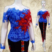 KEBAYA SABRINA BROKAT WISUDA PESTA SET ROK SPAN ANGGUN