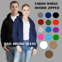 Jual Jaket Hoodie Zipper Polos Hitam Kualitas Distro Murah