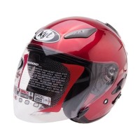 Helm Open Face KYT Galaxy Slide Solid RD MRN