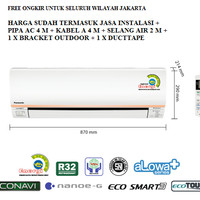 PROMO AC PANASONIC 1 PK LOW WATT ECONAVI CS-XN9SKJ (FREON R32, 660 W)
