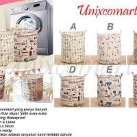 Jual LAUNDRY BAG KERANJANG CUCIAN BAJU KOTOR LIPAT 002/3/5/7 Murah