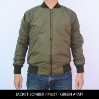 Jual Jaket Motor Harian Pilot / Bomber Hijau Army tahan angin & air Murah