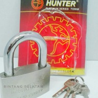 GEMBOK / PADLOCK HUNTER STAINLESS 70MM BESAR
