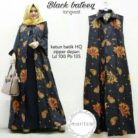 BLACK BATEEQ OUTERWEAR LONG VEST ROMPI OOTD FASHION MUSLIM BATIK ETNIC