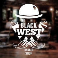 Wall Sticker Black West Barber Custom Pangkas Rambut Stiker