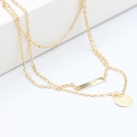 Jual kalung multilayer emas / multilayer geometric necklace JKA019 Murah