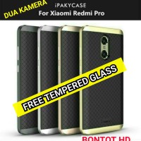 PAKET IPAKY ORIGINAL + TEMPERED GLASS HP XIAOMI REDMI PRO (DUA KAMERA)