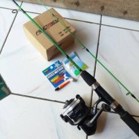 Best Alat Pancing Set Murah kolam pinggir laut Joran Fiber Glass reel