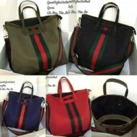 Tas wanita cewek branded import murah unik Gucci office nylon Vertic
