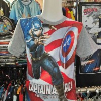Jual Captain America Baju-Kaos Anak Distro Fullprint 3D Avengers-Marvel Murah