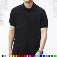 K1-11 Kaos Kerah Polo Shirt Cowok Polos C59 Original Lakos Hitam