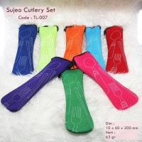 Jual Peralatan Makan Travel Set (Sendok, Garpu, Sumpit) Sujeo Cutlery Set Murah