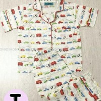 Piyama Baju Tidur Anak Laki Cowok Katun Mobil (2-7thn)