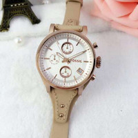 TERBARU jam tangan wanita merk FOSSIL DE CUERO ROSEGOLD ORI BM Type F