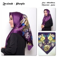 Zainab | Bunga | Bahan Satin | Pashmina/Hijab/Kerudung/Scarf/Jilbab