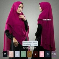 Jual jilbab kerudung syar'i KHIMAR LV 2 layer Murah