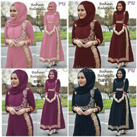 Queen Maxi Maxi dress brukat gaun pesta modern kebaya brukat Magenta