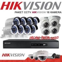 PAKET CCTV HIKVISION 16CHANEL 2MP HD(KOMPLIT TNGGAL PASANG)