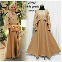 Jual RSP - Olivia syarie baju pesta cantik dress cape maxi murah muslimah Murah