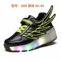 SEPATU ANAK LED WINGS PLUS RODA DIBAWAH SOL CEWEK & COWOK COOL KIDS