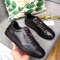Jual sepatu sneaker kulit branded pria cowok prada mirorr quality