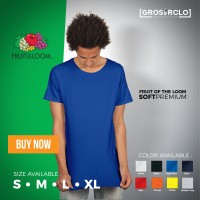 Kaos Polos Fruit Of The Loom Soft Premium Murah Original Jakarta