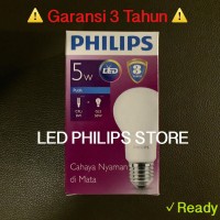 Jual Lampu Bohlam LED Philips 5 Watt Putih/Cool Day Light (5W 5 W 5Watt) Murah