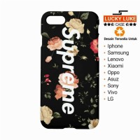 supreme dark floral case iphone 4 5 6 7 8 x plus samsung A5 s7 s8 vivo