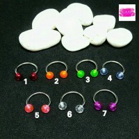 SEPTUM PIERCING TINDIK HIDUNG ANTING SEPTUM COLOURFUL BALL