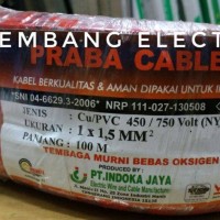 kabel tembaga instalasi listrik praba 1x1,5 / 1 x 1,5 100m 100 m