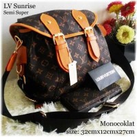 tas ransel wanita LV Sunrise Set Dompet