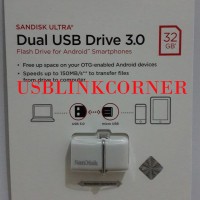 NEW Flashdisk Sandisk Ultra Usb 3 0 32gb Dual Drive Otg White TID715