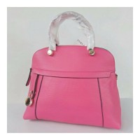 Tas Shoulder Bag Furla Dome Medium Pinky Leather Authentic Original