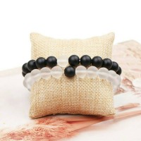 Gelang Couple Pria wanita batu white jade black doff jade giok