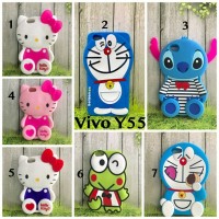 MURAH softcase boneka 3D - vivo y55 doraemon hellokitty stitch keropi