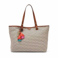Tas Wanita Fossil ASLI Ori Murah Rachel tote Anyam Hitam Putih Bag NWT