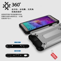 CASING HANDPHONE HIBRID ARMOR SAMSUNG GALAXY NOTE 4 SOFT HARD CARBON