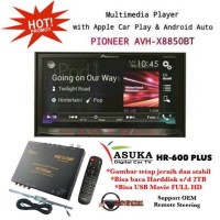 Pioneer AVH-X8850BT Tape Double Din + ASUKA HR-600 TV Tuner Digital