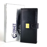 Dompet Panjang Kulit Asli Import Murah - COSSET SSGU BLACK
