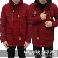 JAKET DISTRO NEW PARKA PRIA ORIGINAL BGSR MAROON PREMIUN BEST SELLER