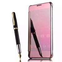 CASING HANDPHONE SAMSUNG GALAXY J5 PRO SMART FLIP SLIM VIEW MIRROR