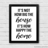 Jual Hiasan Dinding Rumah Quote - It's How Happy The Home - Home Decor Murah